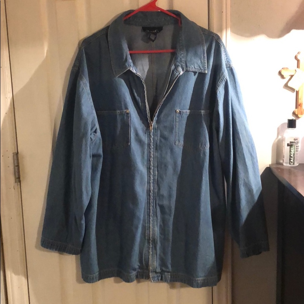Zip-Up Denim Jacket